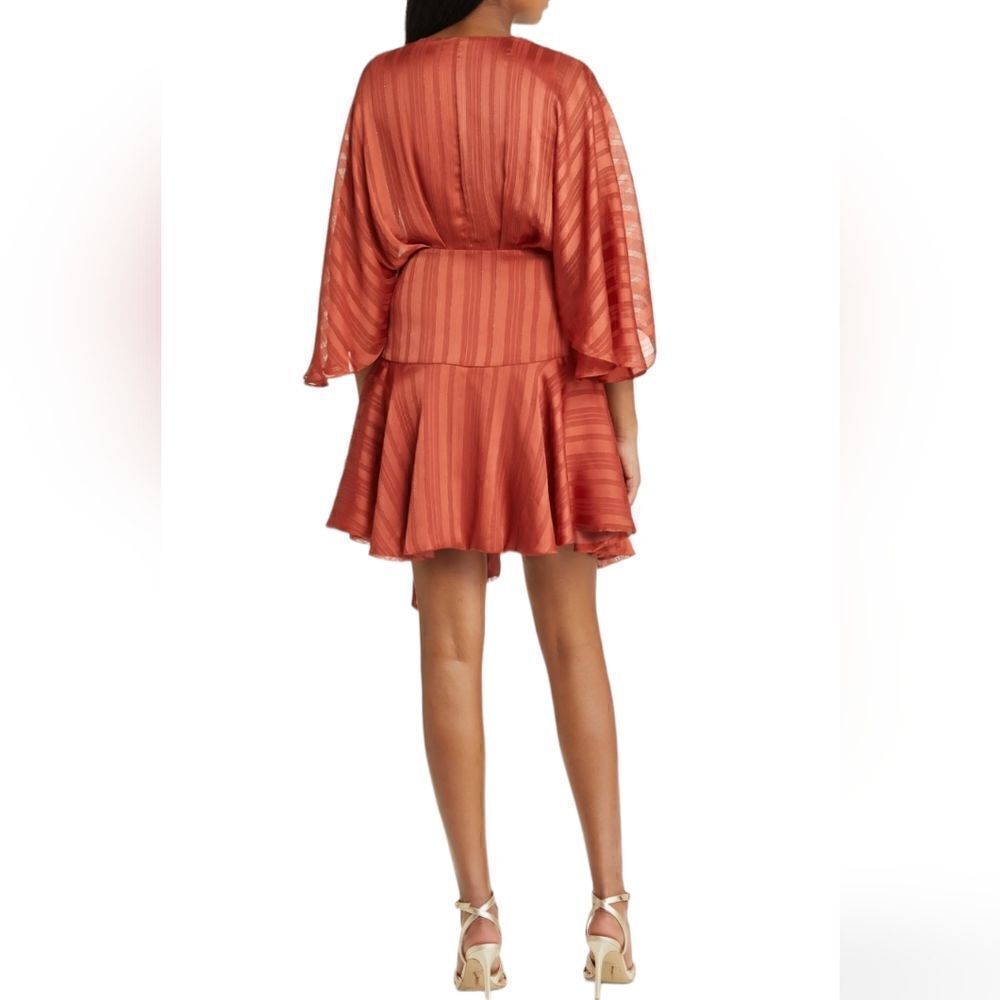 NWOT BTFL-Life Vonda Stripe Jacquard Long Sleeve Satin Mini dress - Picture 3 of 6